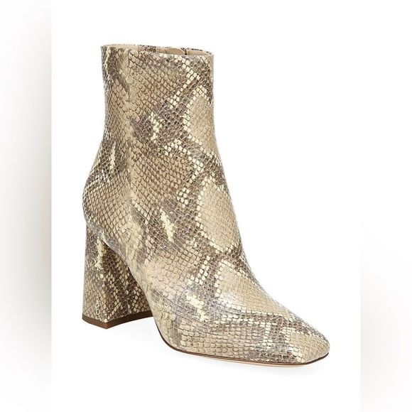 New! SAM EDELMAN Women’s Codie Snakeskin-Embossed Ankle Boots Size 9 - Picture 2 of 14